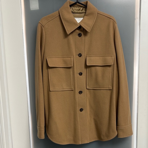 Boss | Tops | Boss Tan Button Down Shacket Cozy Flannel | Poshmark